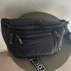Caraa Black Nylon Crossbody Bag
